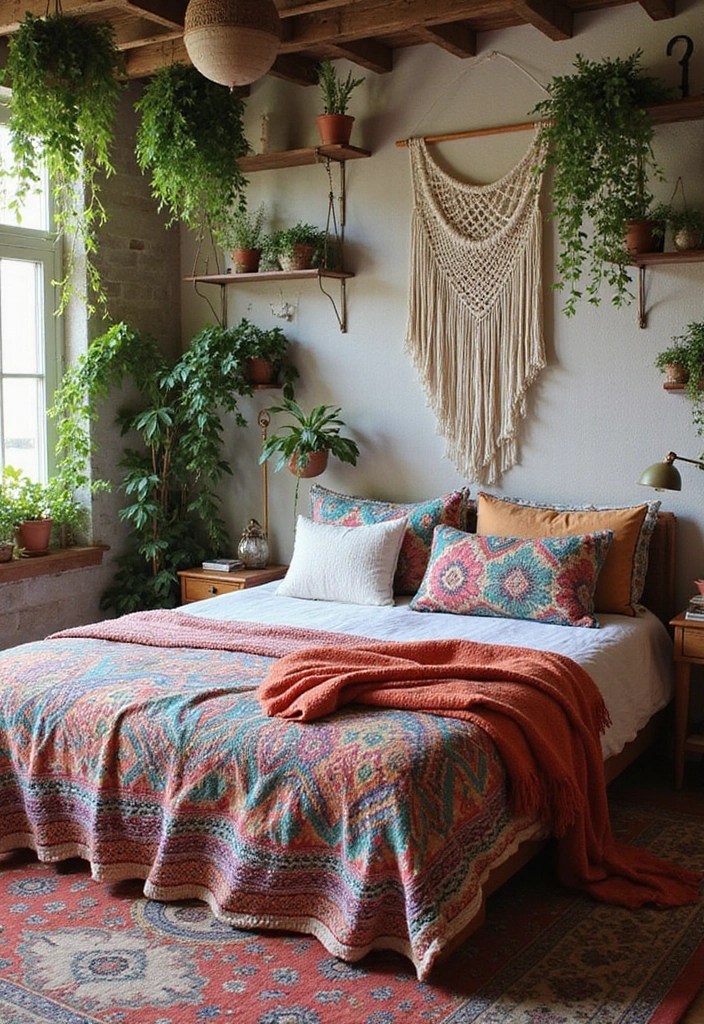 18 Stunning Bedroom Makeovers That Will Transform Your Space Into a Dreamy Retreat! - 1. Bohemian Bliss