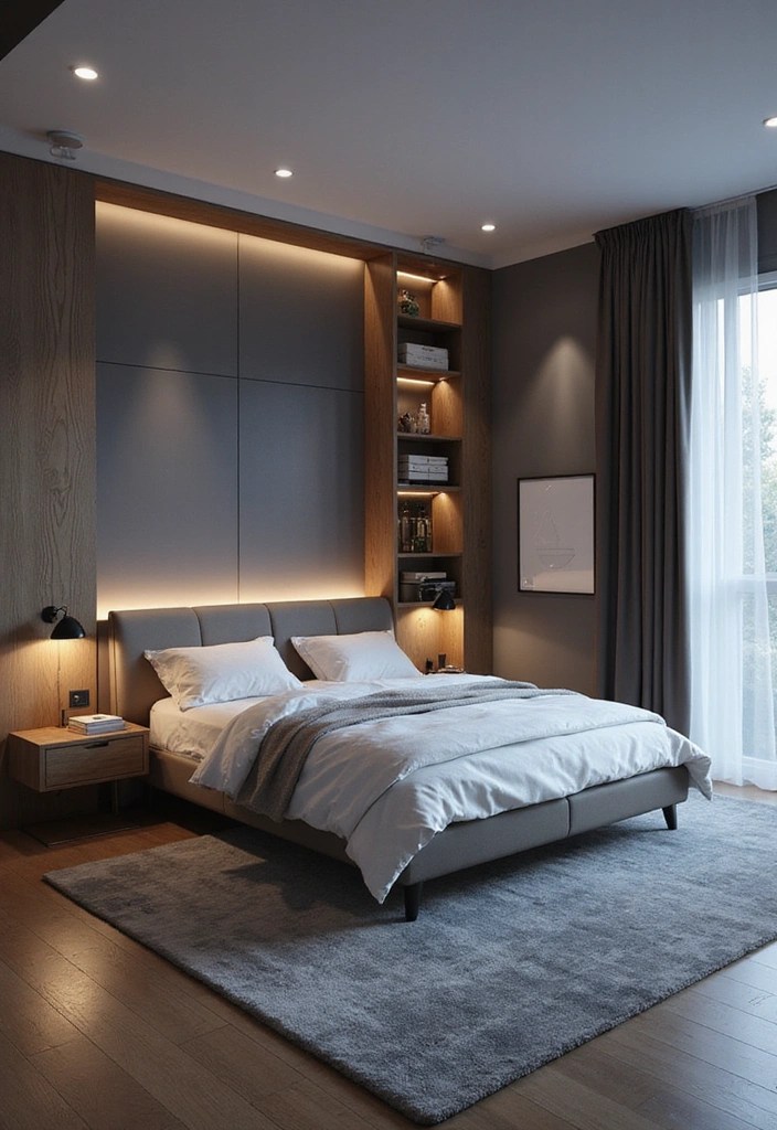 18 Stunning Bedroom Makeovers That Will Transform Your Space Into a Dreamy Retreat! - 11. Tech-Savvy Space