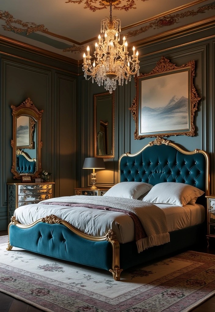 18 Stunning Bedroom Makeovers That Will Transform Your Space Into a Dreamy Retreat! - 5. Elegant Glamour