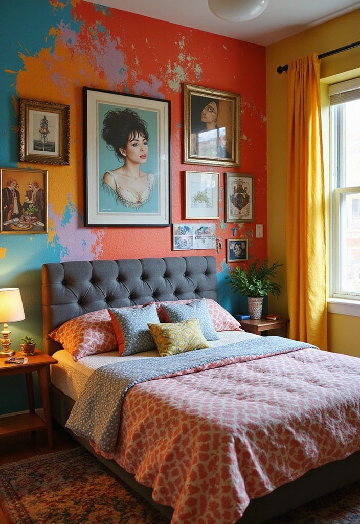 18 Stunning Bedroom Makeovers That Will Transform Your Space Into a Dreamy Retreat! - 9. Artistic Retreat