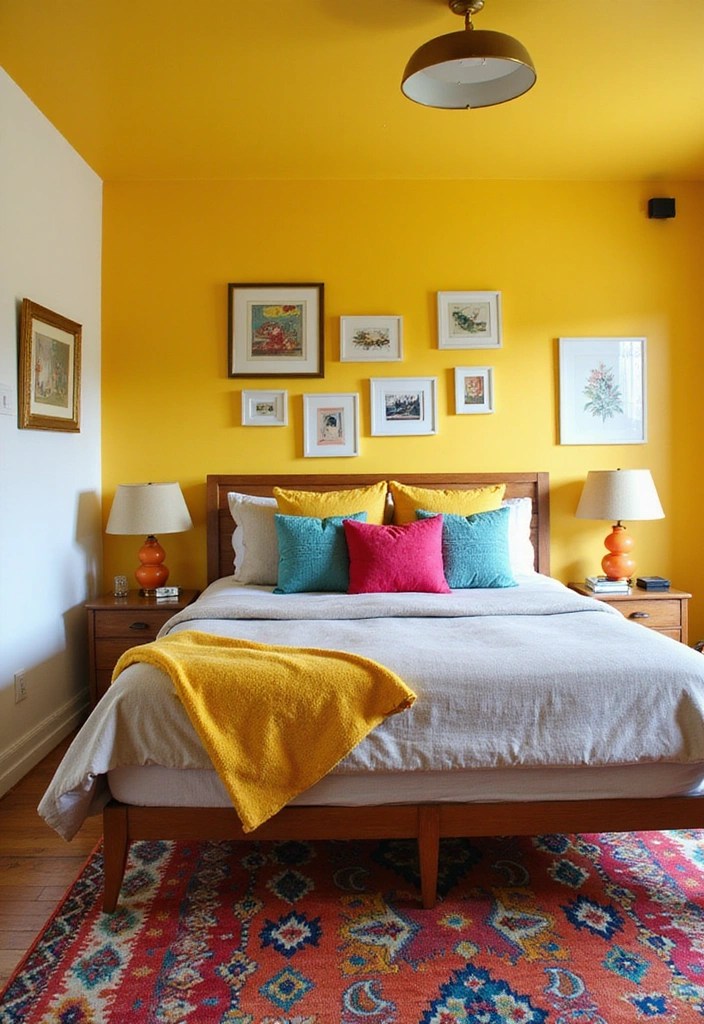 21 Bedroom Transformations Under $100 (Wait Until You See #9!) - 12. Bright Pop of Color