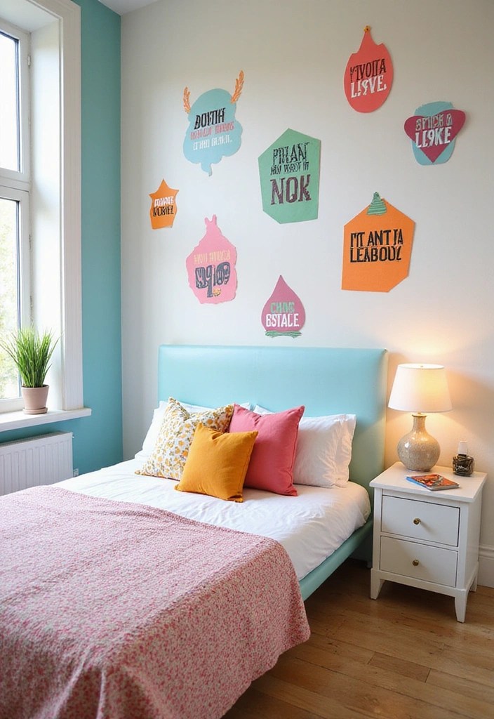 21 Bedroom Transformations Under $100 (Wait Until You See #9!) - 14. Wall Decals and Stickers