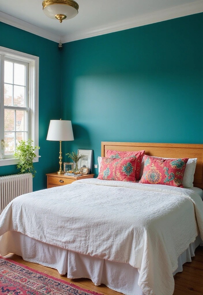 21 Bedroom Transformations Under $100 (Wait Until You See #9!) - 8. Colorful Accent Walls